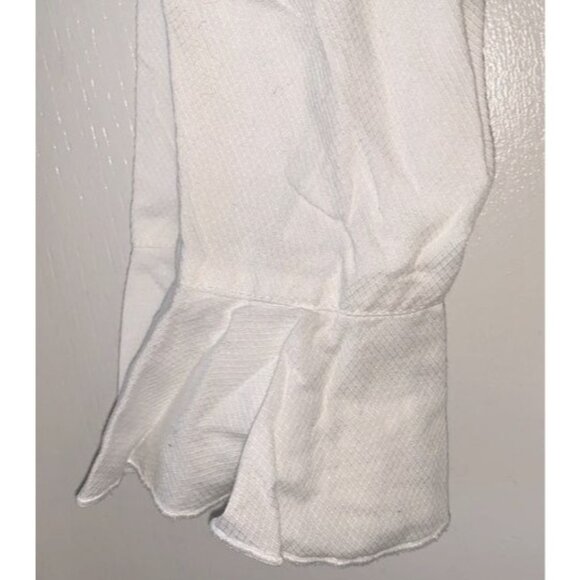 Motherhood White Cotton Maternity Blouse With 3/4 Sleeves & Tie Back - Picture 4 of 8